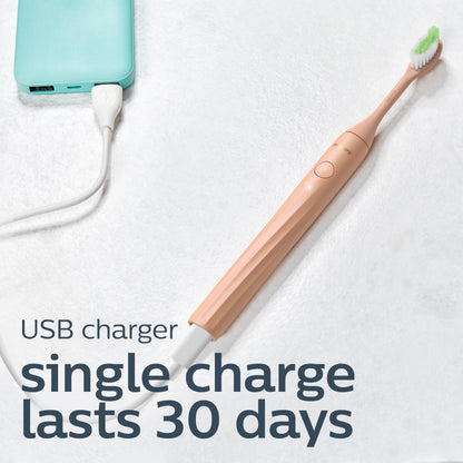 Philips One by Sonicare Rechargeable Toothbrush, 1 Brush Head, Champagne Philips Sonicare