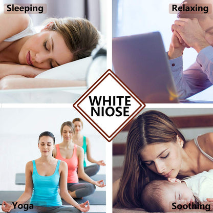Magicteam Sleep Sound White Noise Machine with 20 Natural Soothing Sounds and Memory Function 32 Levels of Volume Powered by AC or USB and Sleep Timer Sound Therapy for Baby Kids Adults (White) - Available at All In One Marketplace Canada