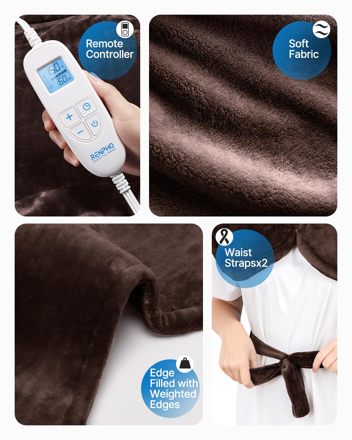 RENPHO Heating Pads Electric for Back, Christmas Birthday Gift for Women 🍁 All In One Marketplace Canada