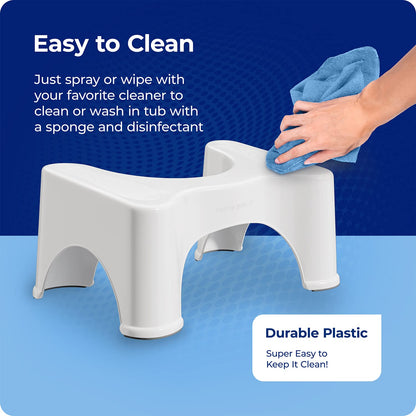 Squatty Potty The Original Bathroom Toilet Stool, White, 9" - Available at All In One Marketplace Canada