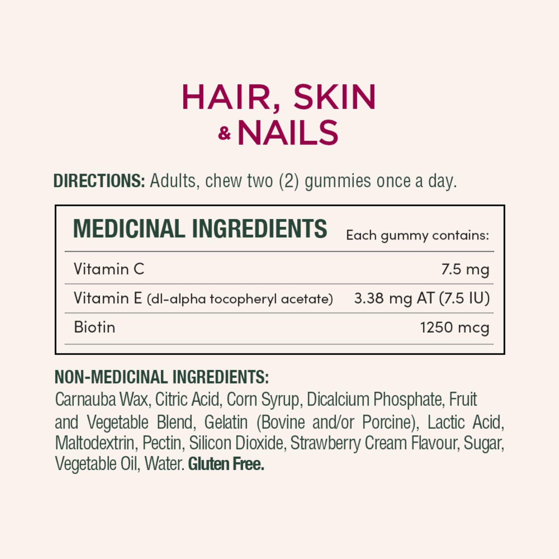 NATURE'S BOUNTY Hair, Skin & Nails, Helps Maintain Health of Hair, Skin & Nails, 450 g - Available at All In One Marketplace Canada