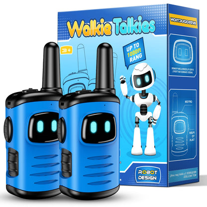 Walkie Talkies for Kids, Exssary Toys for 3-6 Year Old Boys Outdoor Toys for Kids 3-5 Walkie Talkie 3 4 5 6 Year Old Boy Gifts Hiking Camping Toy Easter Christmas Birthday Gifts for Boy Blue