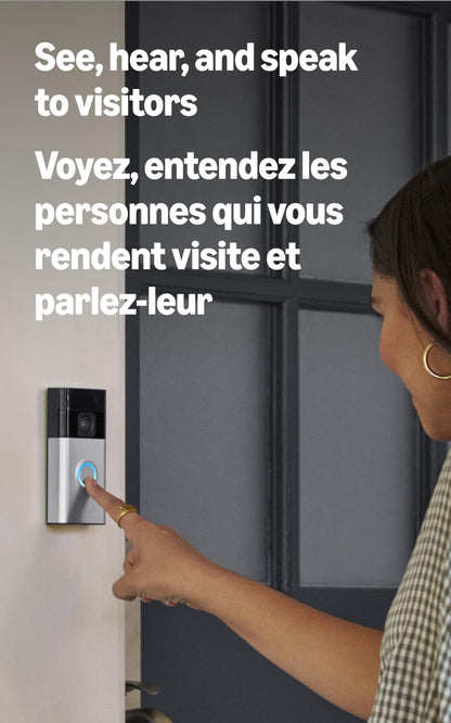 Ring Battery Doorbell Pro, Two-Way Talk with Audio+, 3D Motion Detection, and 1536p HD+ Head-to-Toe Video