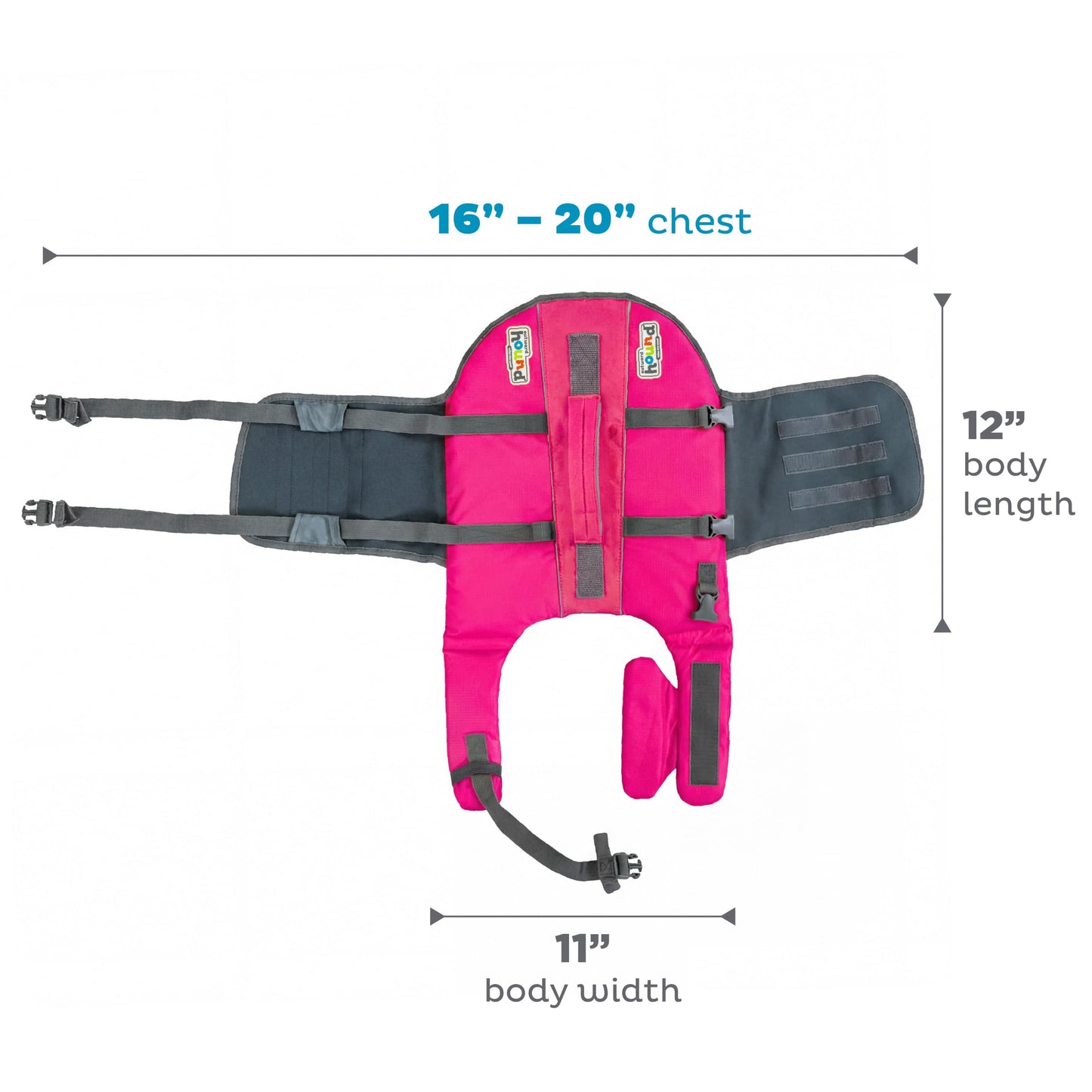 Outward Hound Granby Splash Dog Life Jacket with Handle, Reflective Floating Vest for Swimming & Boating, Maximum Buoyancy, All Skill Levels, Small Dogs & Puppies (16–20" Girth), Pink, Small