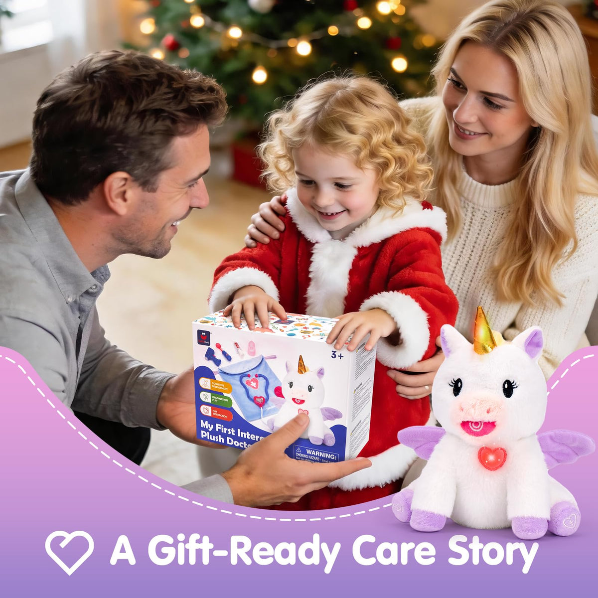 hahaland Doctor Kit for Kids Talking Unicorn Pretend Play Toy for Girls 3 6 🍁 All In One Marketplace Canada