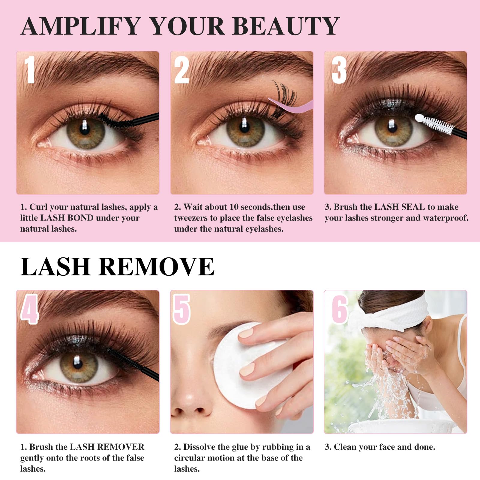 Mayhug Lash Cluster Glue Waterproof Lash Bond and Seal Kit with Lash Glue Remover and Tweezers Long-Lasting For DIY Eyelash Extension At Home Use Beginners Friendly Kit 4-in-1 - Available at All In One Marketplace Canada