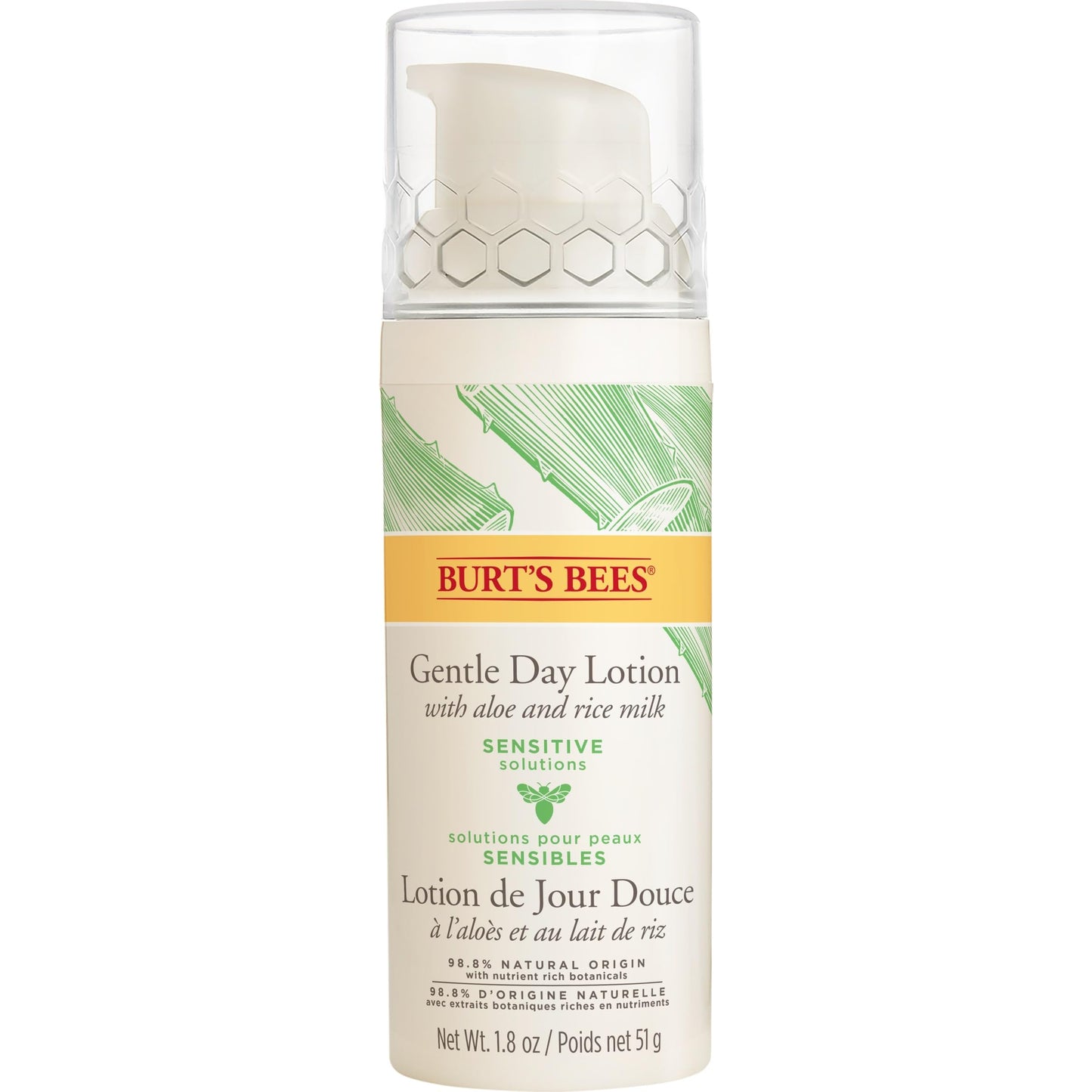 Burt's Bees Sensitive Hydrating Gentle Daily Face Cream Moisturizer Face Lotion for Sensitive Skin with Aloe and Rice Milk, , Mother's Day Gift, 98.9% Natural Origin, Developed with Dermatologists, 51g Burt's Bees