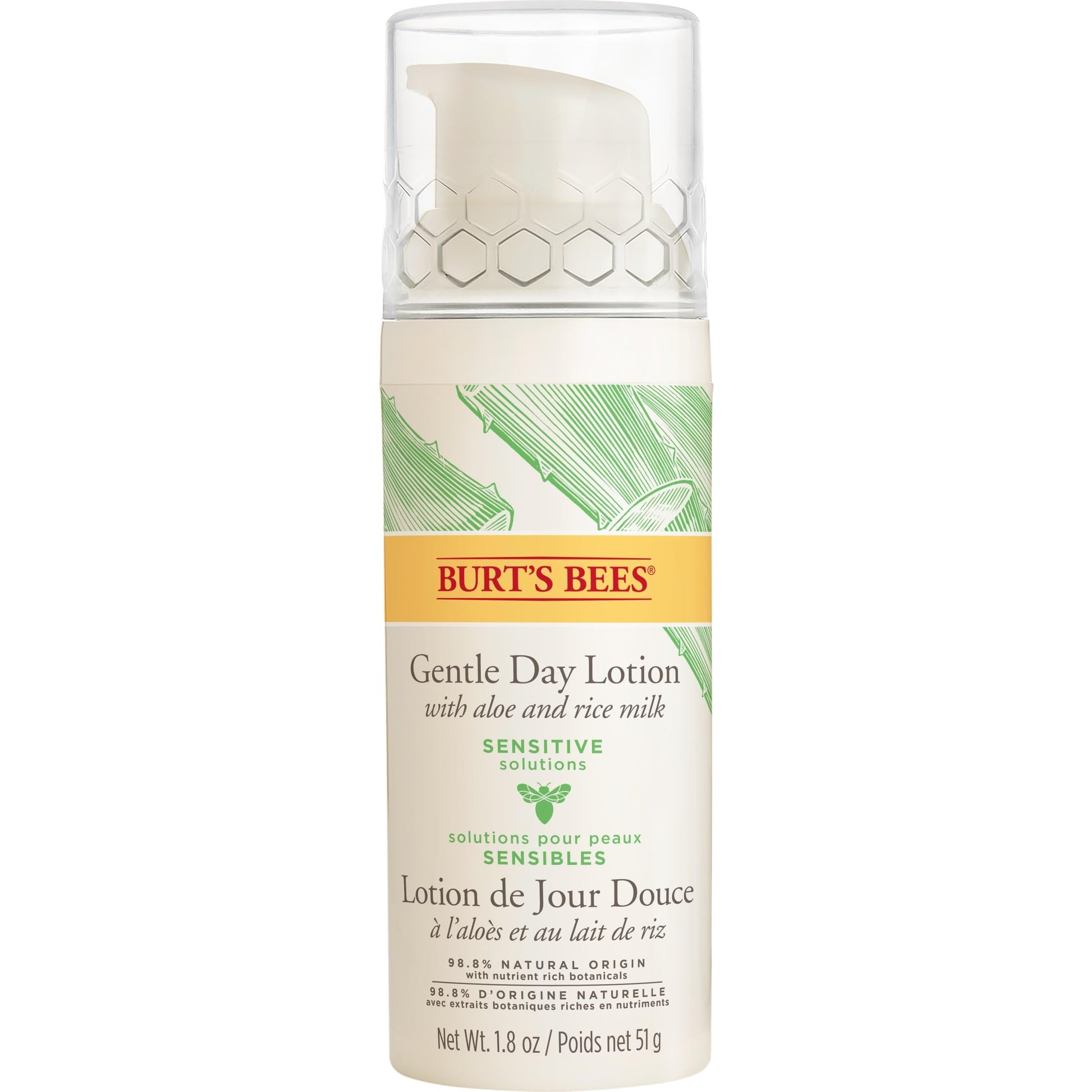 Burt's Bees Sensitive Hydrating Gentle Daily Face Cream Moisturizer Face Lotion for Sensitive Skin with Aloe and Rice Milk, , Mother's Day Gift, 98.9% Natural Origin, Developed with Dermatologists, 51g Burt's Bees