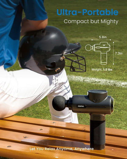 RENPHO Massage Gun, Powerful Massager Gun for Athletes, Percussion Massage Gun, Portable Hand held Electric Massager for Back, Carry Case, Gifts for Men Women, Active - Available at All In One Marketplace Canada