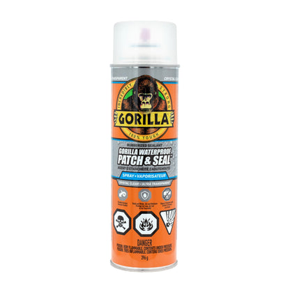 Gorilla Waterproof Patch & Seal Spray, Flexible Rubberized Coating, Seals Out Water Air & Moisture, Stops & Prevents Leaks, Clear, 14oz/396g, (Pack of 1) 🍁 All In One Marketplace Canada