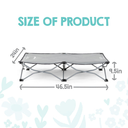 Regalo My Cot® Portable Travel Bed, Grey - Compact, Lightweight, and Portable Regalo