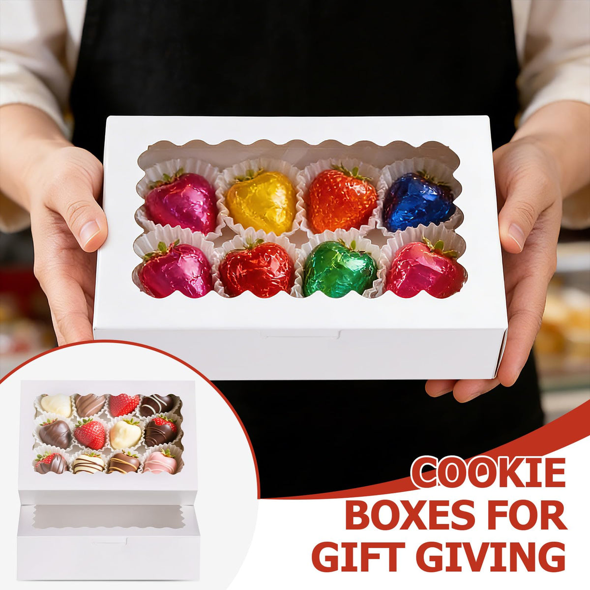 YODYZJ Cookie Boxes with Window, Pack of 20, 9x6x2.5 Inches 🍁 All In One Marketplace Canada