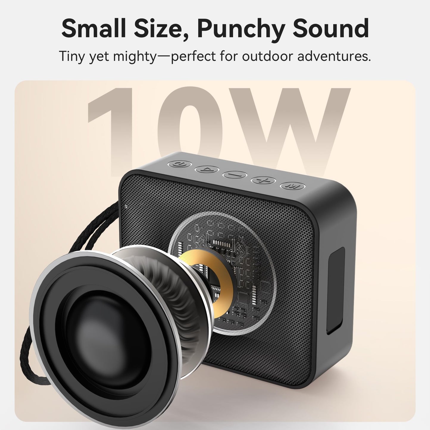 Oraolo Bluetooth Speaker, IPX7 Waterproof Portable Bluetooth Speaker with Stereo Sound, Bluetooth 5.4, Support AUX/TF Card, TWS Pairing,Small Wireless Speaker for Home, Shower, Outdoors, Travel Black - Available at All In One Marketplace Canada