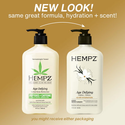Hempz Age Defying Body Moisturizer, Hydrating Lotion, 17oz - Available at All In One Marketplace Canada