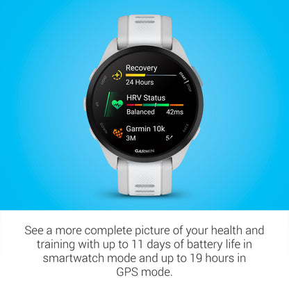 Garmin Forerunner® 165, Running Smartwatch, Colorful AMOLED Display, Training Metrics and Recovery Insights, Whitestone 🍁 All In One Marketplace Canada