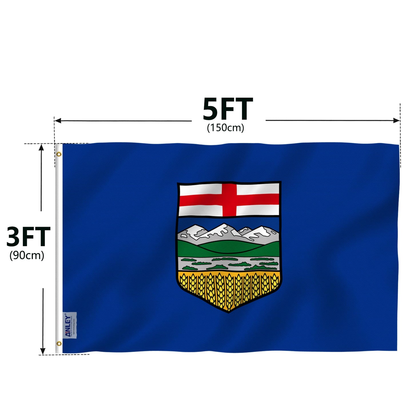 ANLEY Fly Breeze 3x5 Feet Alberta flag - Vivid Color and UV Fade Resistant - Canadian Province of Alberta Flag Polyester with Brass Grommets 3 X 5 Ft - Available at All In One Marketplace Canada