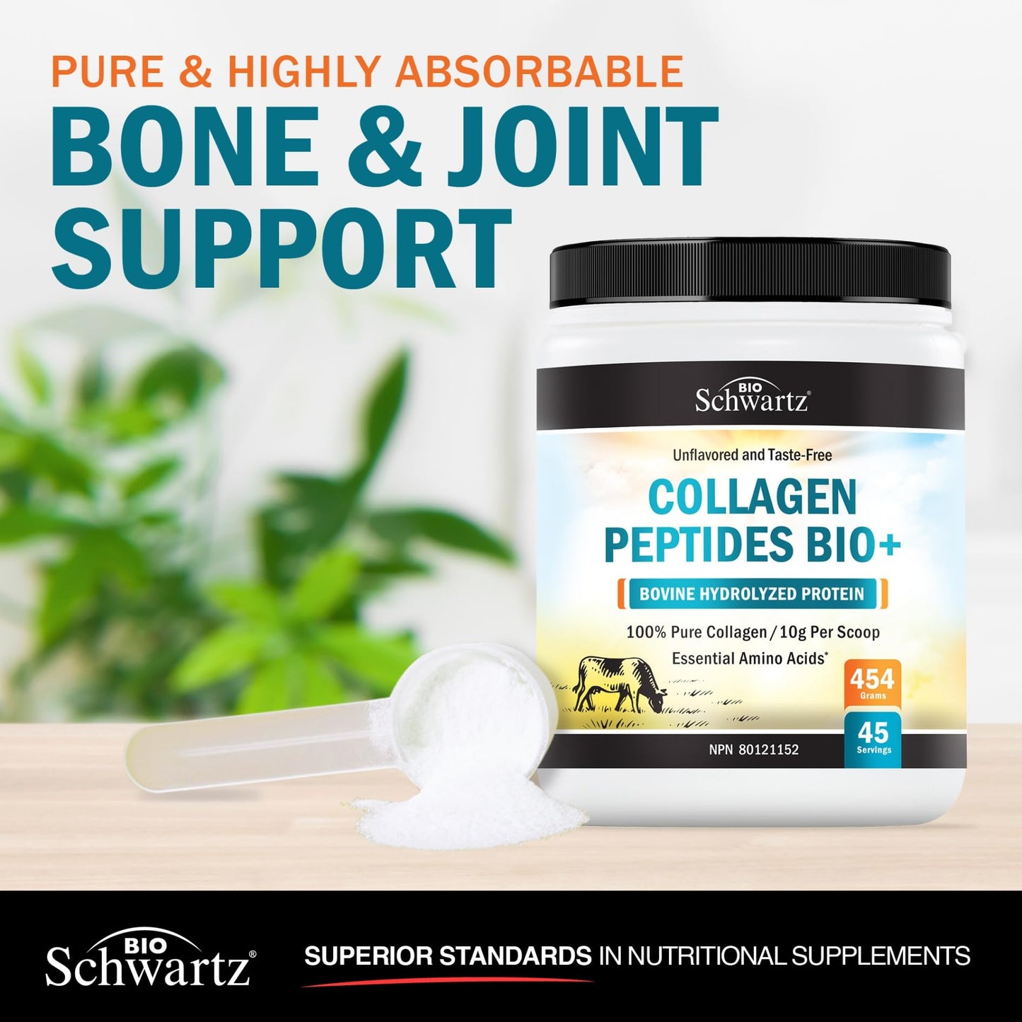 Collagen Peptides Powder | Hydrolyzed Collagen Powder with 18 Essential Amino Acids | Supports Healthy Skin Hair & Nails | Bone & Joint Support | Unflavored, Non GMO, Gluten Free | Easy to Mix | 16 oz - Available at All In One Marketplace Canada