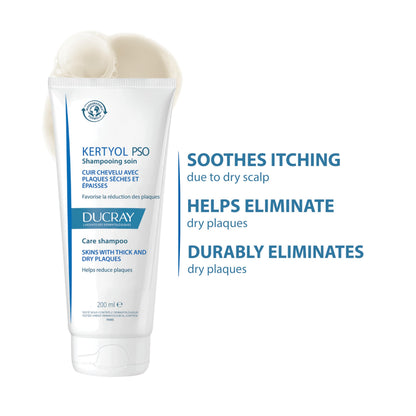 Ducray Kertyol PSO medicated scalp shampoo for plaques, 200ml