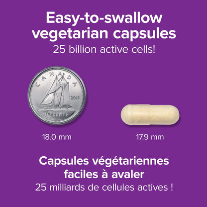 Webber Naturals Probiotic Women’s Daily, 25 Billion Active Cells per Capsule, 10 Probiotic Strains, 30 Capsules, Helps Restore Healthy Vaginal Flora, Vegan - Available at All In One Marketplace Canada
