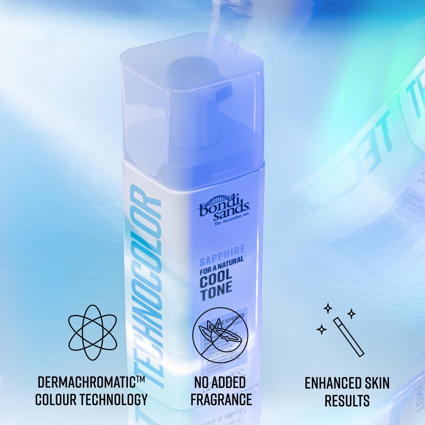 BONDI SANDS TECHNOCOLOR 1 HOUR EXPRESS SELF TANNING FOAM SAPPHIRE 200mL (CANADA) - Available at All In One Marketplace Canada