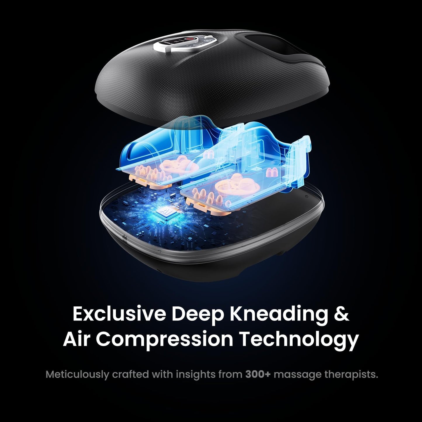 RENPHO Foot Massager with Heat, Deep Kneading Electric Shiatsu Foot Massager Machine with Wireless Remote Control, 3 Heating Levels & Air Compression, Birthday Gifts for Women Men - Available at All In One Marketplace Canada