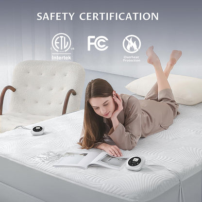 Heated Mattress Pad Queen, 3D Air Fabric, Preheat & Memory for Cold Winter 🍁 All In One Marketplace Canada