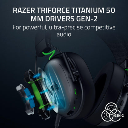 Razer BlackShark V3 Wireless Xbox Gaming Headset, 50mm Drivers, Black