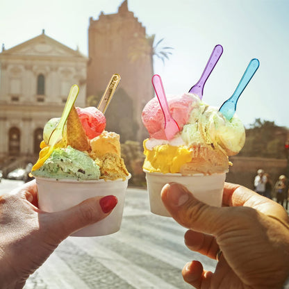 Hiceeden 1000 Pcs Colorful Mini Spoons, 3 Inch Disposable Plastic Tasting Spoons, Small Spoons Snow Cone Taster Spoons for Ice Cream Dessert Party Wedding Cake Yogurt Jello Jam 🍁 All In One Marketplace Canada
