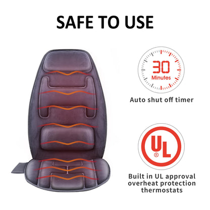 Snailax Massager Seat Cushion, Back Massager Chair with Heat, Full Back and Thighs Massage with 10 Vibration Massage Motors, 2 Heat Levels, Christmas Gifts for men 🍁 All In One Marketplace Canada