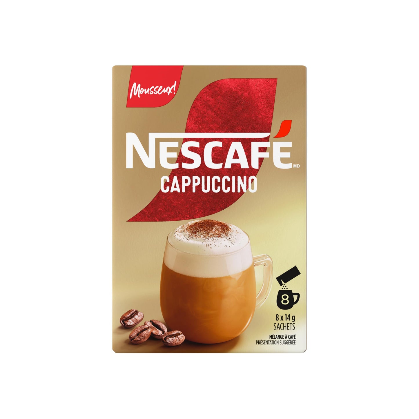 NESCAFÉ Gold Cappuccino Instant Coffee Sachets – 48 Pack (6 Boxes)
