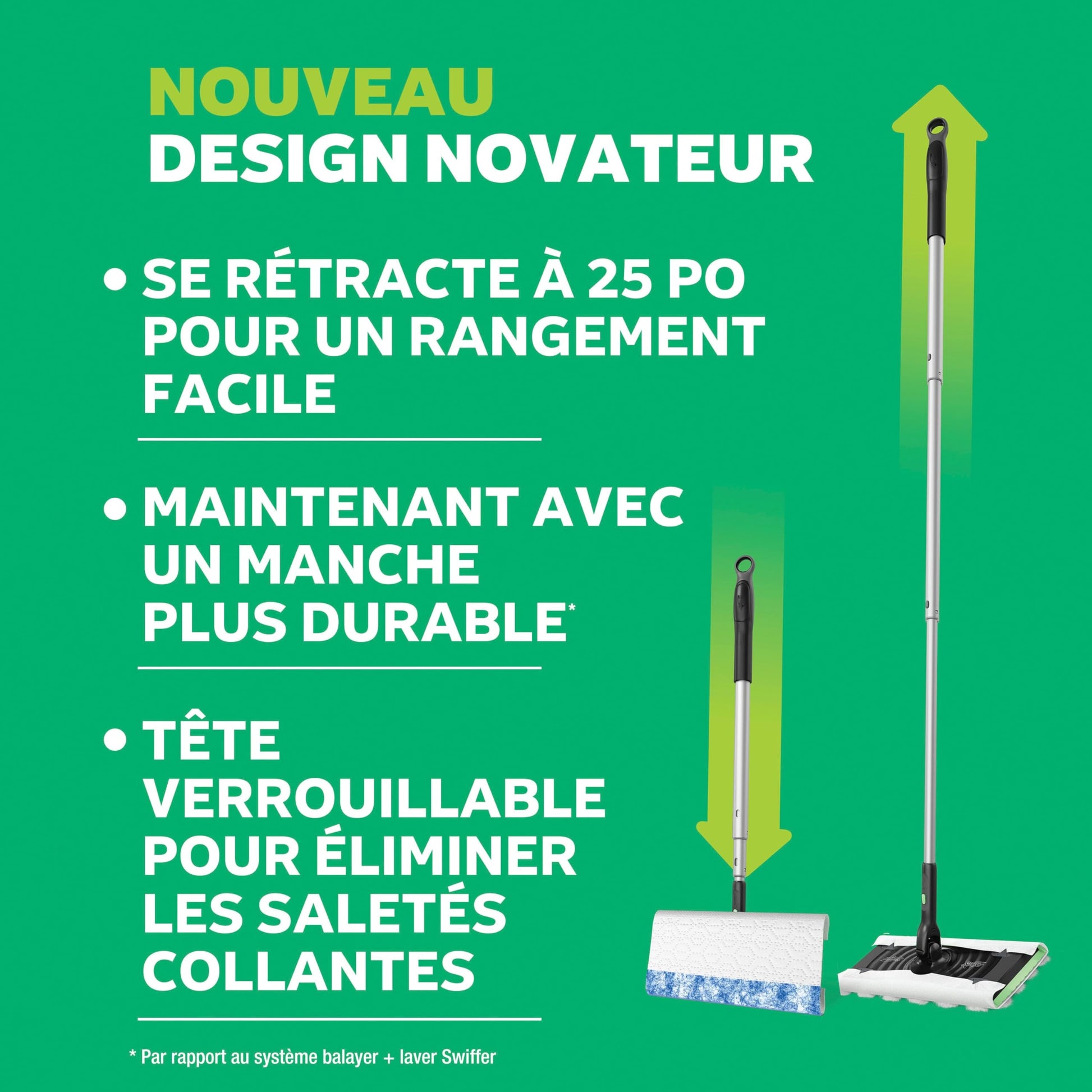 Swiffer Sweep and Mop Deluxe, 2-in-1 Floor Mopping and Sweeping Kit, Multi-Surface Kit for Floor Cleaning, Kit Includes 1 Sweeper Device, 5 Heavy Duty Dry Sweeping & 6 Heavy Duty Wet Mopping Cloths
