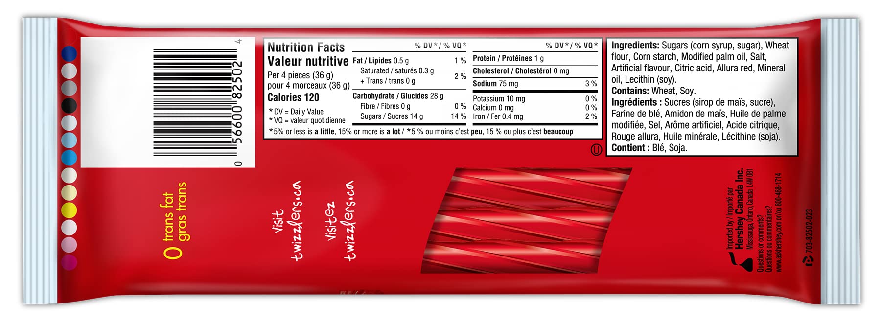 TWIZZLERS Strawberry Licorice Twists – 24 Pack Bulk Candy Box