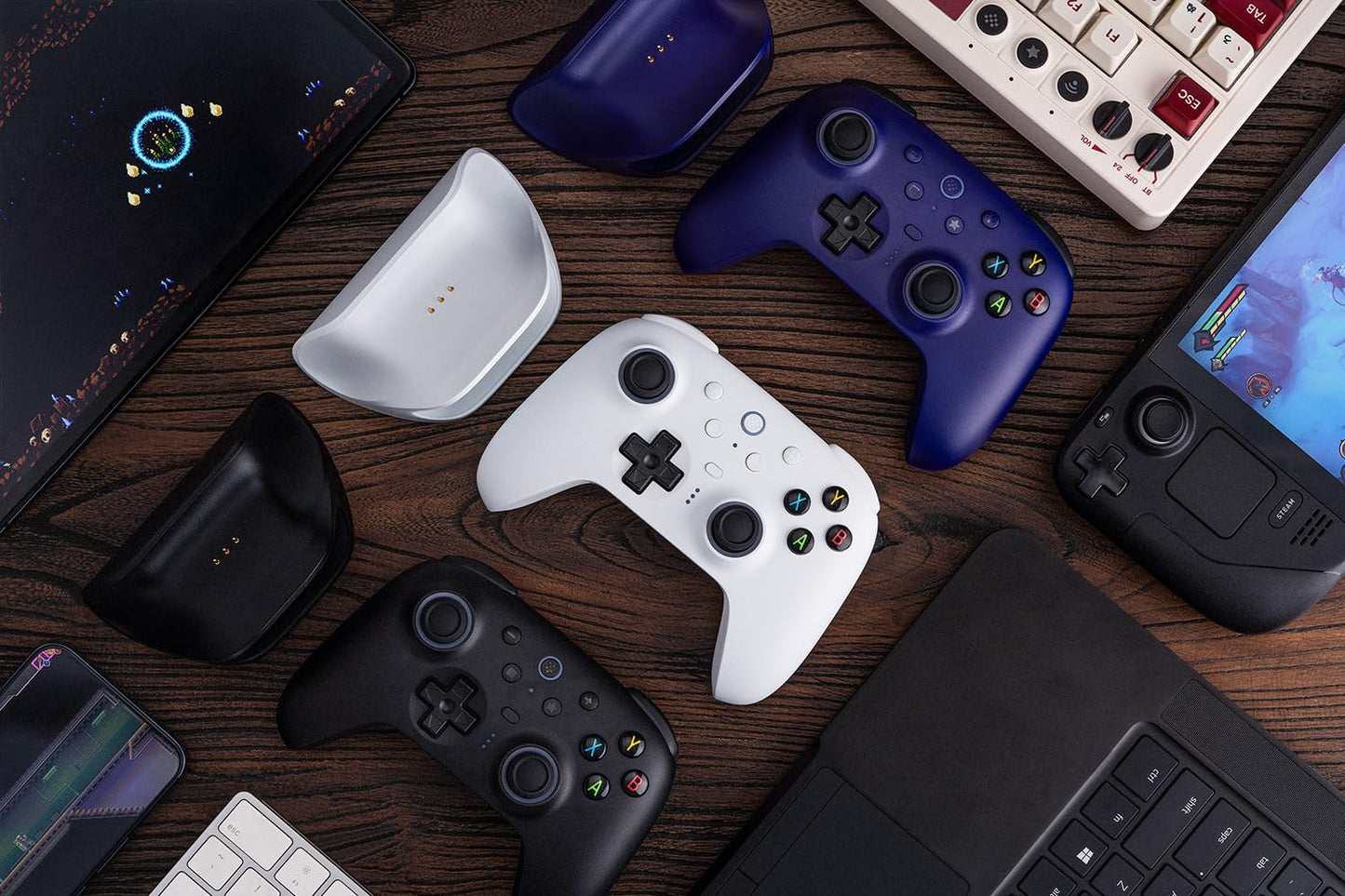 8BitDo Ultimate 2 Wireless Controller for Windows & Android, Gaming Controller with TMR Joysticks, Switchable Hall Effect/Tactile Triggers, RGB Fire Ring, 8Speed Wireless Tech, Purple