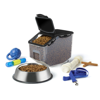 Starfrit LocknLock Pet Food Container with Wheels - 406oz/12L - Airtight - 4-Sided Locking Flip Top Lid 🍁 All In One Marketplace Canada