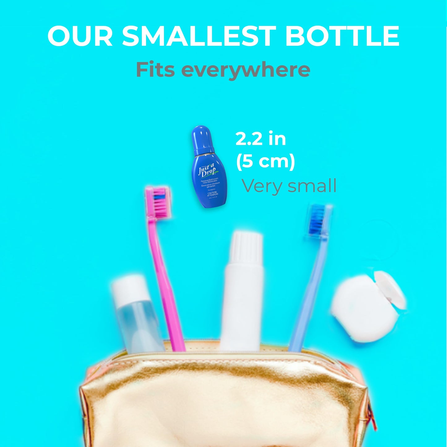 Just a Drop Before You Go Pocket Toilet Drops, Travel Size, Original Eucalyptus, 15 ml, Up to 200 Uses per Bottle, On-The-Go Bathroom Odour Deodorizer with Essential Oils, 3 Pack 🍁 All In One Marketplace Canada