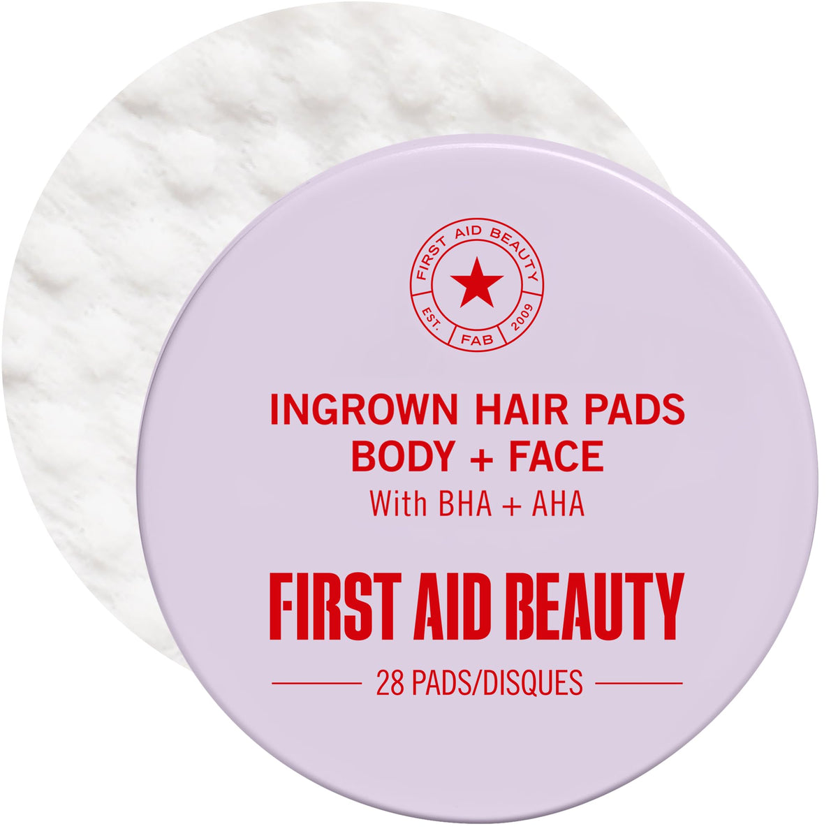 First Aid Beauty Ingrown Hair Pads, BHA + AHA Exfoliating Pads for Face and Body, Prevents Razor Bumps and Ingrown Hairs, Safe for Underarms, Bikini Area, Legs and Face, Sensitive Skin Safe, 28 ct
