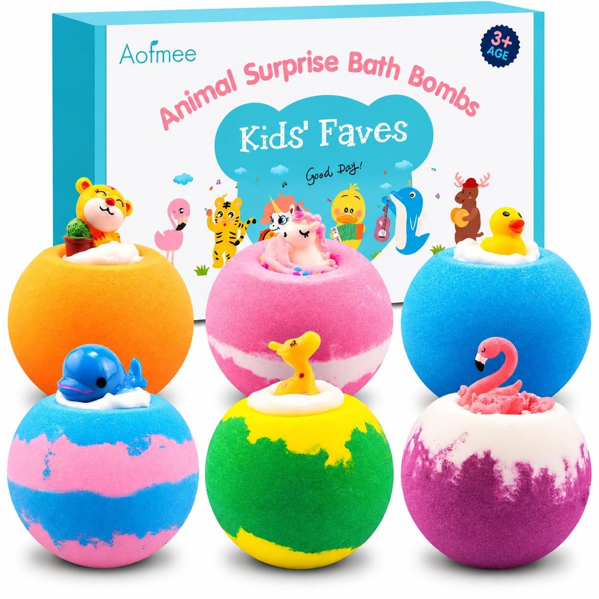 Aofmee Bath Bombs for Kids, Handmade Natural Bath Bombs with Surprise Inside, Shea Cocoa Butter Moisturize, Spa Fizzies Bath Bomb Kit, Birthday Christmas Holiday Gifts for Women, Girls, Boys 🍁 All In One Marketplace Canada