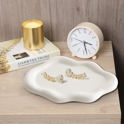 White Ceramic Jewelry Dish for Women, Cloud Jewelry Tray Trinket Holder 🍁 All In One Marketplace Canada