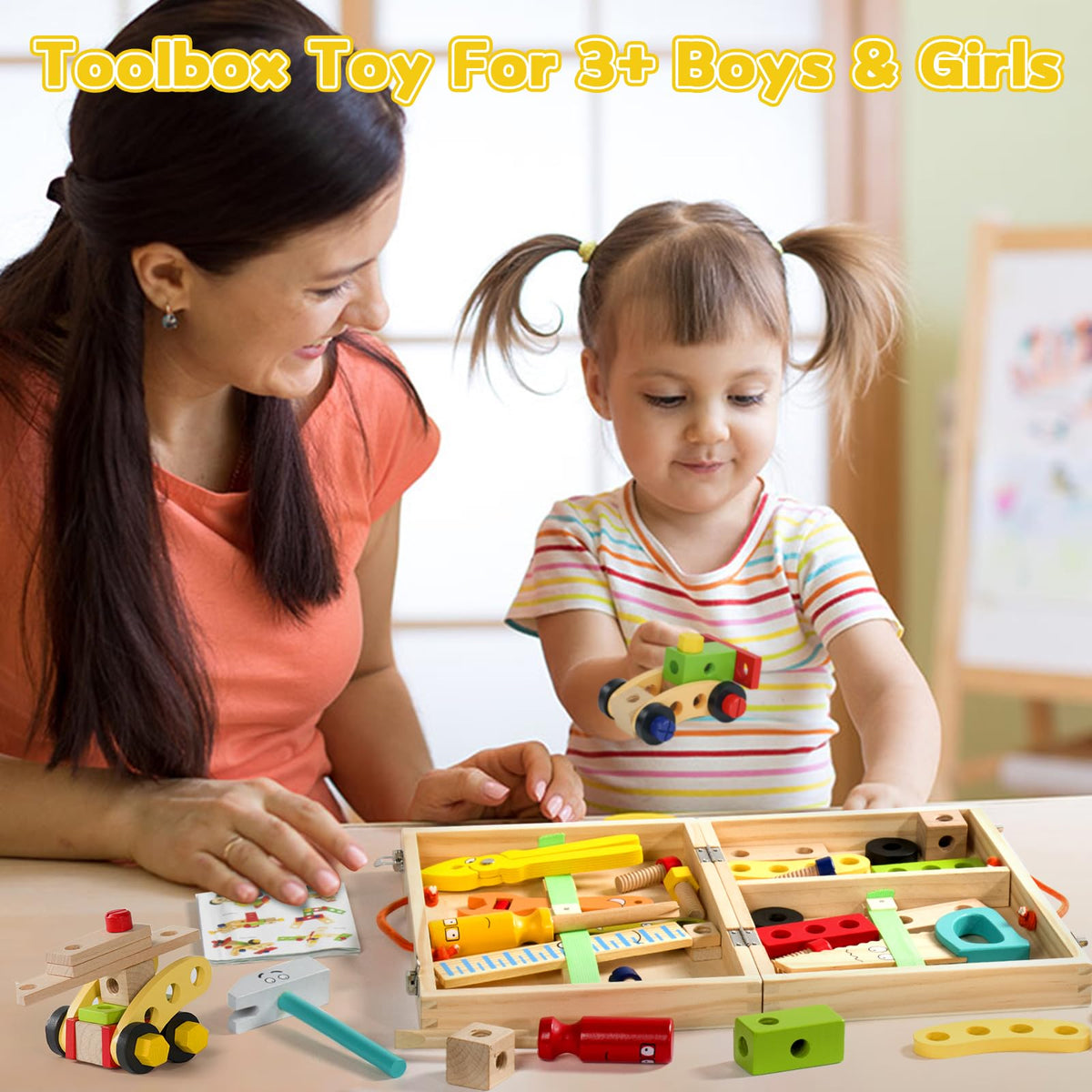 TONZE Kids Tool Set for Boys 3-5, Wooden Building Toy Gift Set 🍁 All In One Marketplace Canada