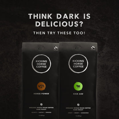 Kicking Horse Coffee Grizzly Claw Dark Roast Whole Bean – 1 lb (6-Pack) | Organic, Fairtrade, Kosher