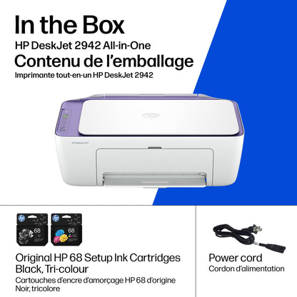 HP DeskJet 2942 All-in-One Printer - Violet Tulip