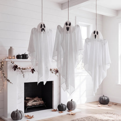 JOYIN 3 PCS Halloween Party Decorations 27.5" Hanging Ghosts, Cute Flying Ghosts for Front Yard Patio Lawn Garden Party Décor and Holiday Decorations 🍁 All In One Marketplace Canada