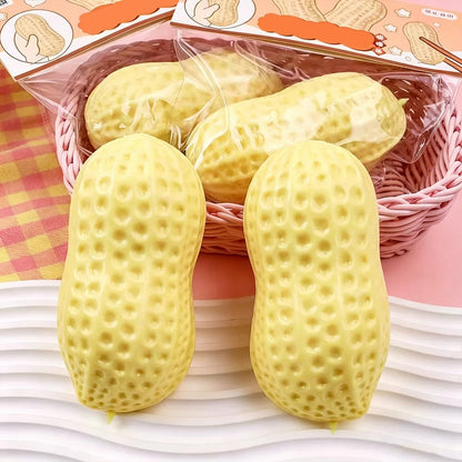 Peanut Squishies, Peanut Shape Stress Relief Ball Soft Squeeze Fidget, Soft Slow Rising Fidget Squeeze Soft Stress Relief Sensory Fidget for Adults Anxiety Relief Hand Relax for Office Desk Workers - Available at All In One Marketplace Canada