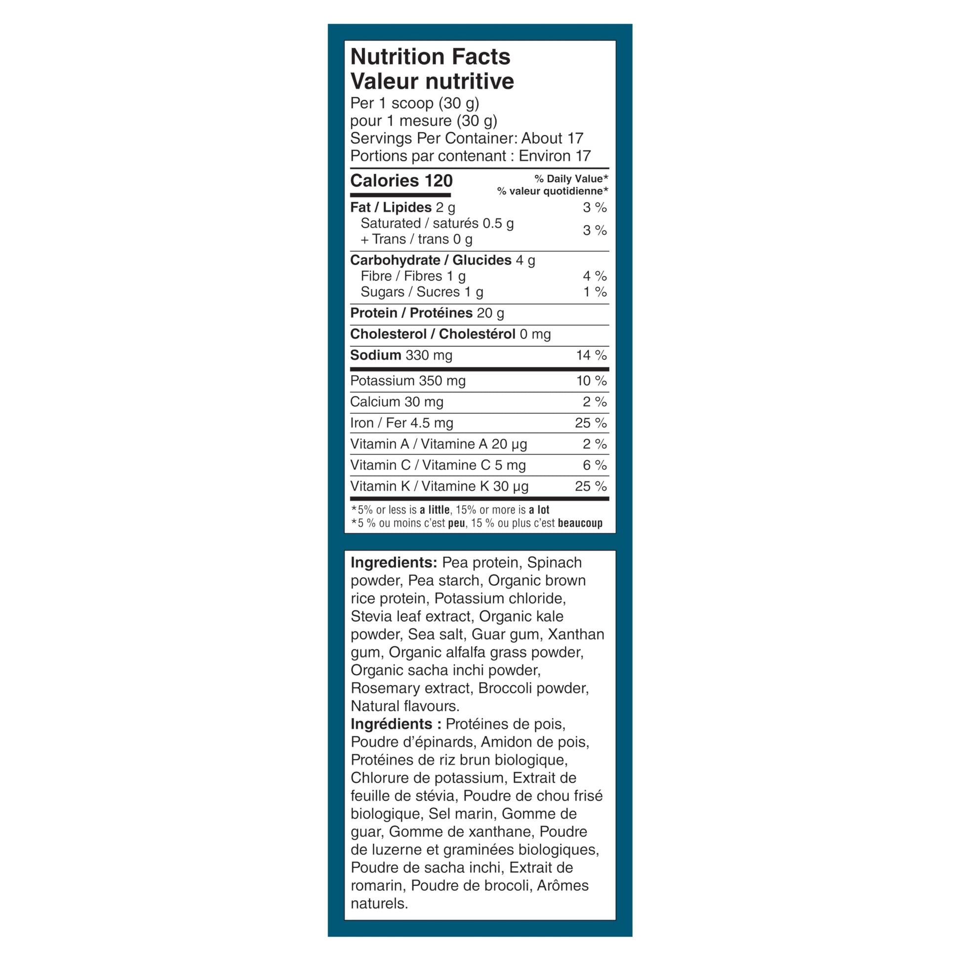 Vega Protein + Supergreens - Salted Caramel Plant-Based Powder, 20g Pea Protein with Organic Vegetables, 17 Servings, 510g