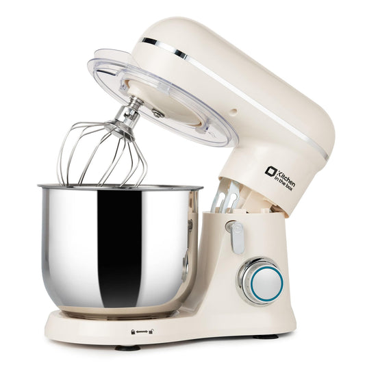 Kitchen in the Box Mini 3.5 QT, 10-Speed Tilt-Head Stand Mixer(Cream White) 🍁 All In One Marketplace Canada