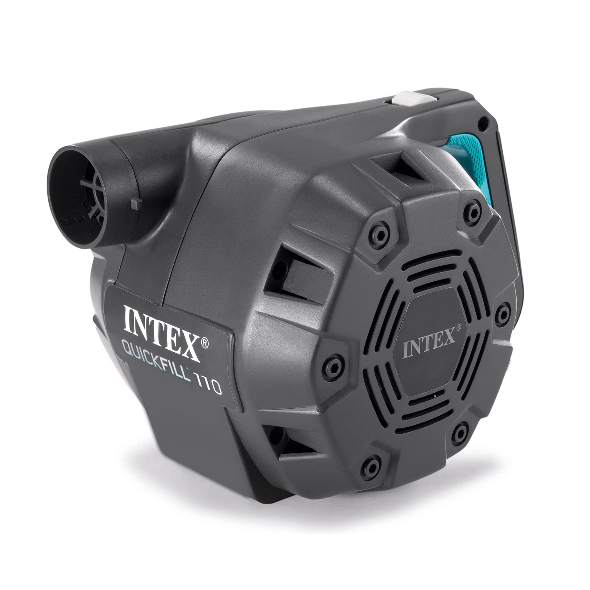 INTEX 66643E QuickFill 120 Volt AC Electric Pump: Inflates and Deflates Air Mattresses – Includes 3 Interrconnecting Nozzles – Easy Carry Handle – 1100 L/Min Air Flow – Indoor Use Intex