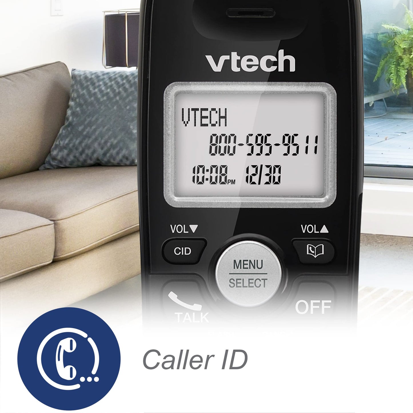 VTech VG101-11 Cordless Phone with Full Duplex Speakerphone and Caller ID/Call Waiting (Black) 🍁 All In One Marketplace Canada