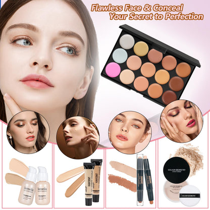 Makeup Kit for Women Full Kit Makeup Sets for Teens Makeup Gift Set for Women Teen Girls Eyeshadow Palette Lip Gloss Make up Gift Set for Christmas 🍁 All In One Marketplace Canada