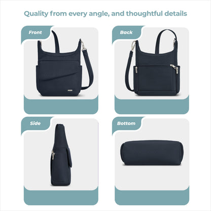 Travelon Anti-Theft Classic Messenger Bag, One Size, Midnight