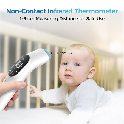 Thermometer Forehead and Ear Thermometer Digital Infrared Thermometer Baby Thermometer Accurate 1s Measure 40 Set Memory Mute Mode LED Screen for Adults Kids Fever Alarm with Storage Bag - Available at All In One Marketplace Canada